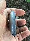 Blue Agate Druzy Moon 60mm