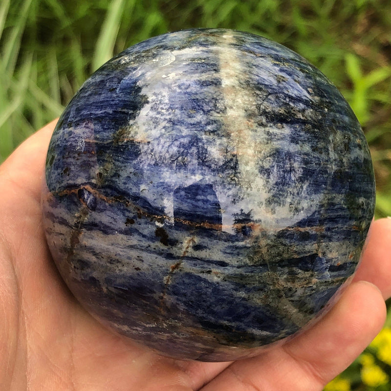 Sodalite Sphere 71mm - Sodalite Ball - Crystal Grid Tools