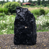Raw Black Tourmaline Self Standing Crystal 97mm