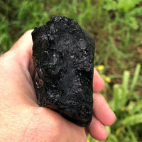 Raw Black Tourmaline Self Standing Crystal 97mm