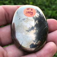 Pyrite Palm Stone - Polished Fools Gold