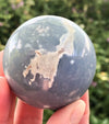 Angelite Sphere 52mm  - Throat Chakra Stone