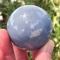 Angelite Sphere 49mm  - Throat Chakra Stone