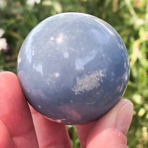 Angelite Sphere 49mm  - Throat Chakra Stone