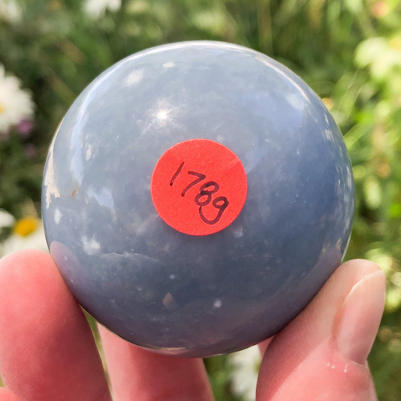 Angelite Sphere 49mm  - Throat Chakra Stone