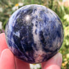 Sodalite Sphere 54mm XX - Crystal Grid Ball - Throat Chakra