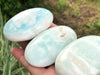 Blue Aragonite Palm Stone - Throat Chakra Gallet