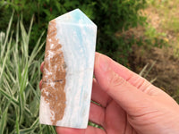 Blue Aragonoite Crystal Obelisk Tower 91mm