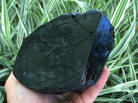 Raw Black Tourmaline Self Standing Crystal 134mm