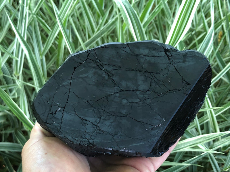 Raw Black Tourmaline Self Standing Crystal 134mm