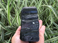 Raw Black Tourmaline Self Standing Crystal 108mm YA