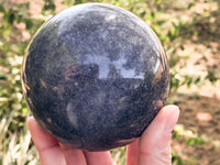 Lazulite Sphere 84mm - Lazulite Stone - Throat Chakra Stone - Blue Healing Stone - Crystal Grid - Stones and Crystals - Lazulite Ball