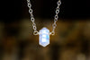 Rainbow Moonstone Necklace - June Birthstone Necklace - Minimalistic Jewelry - Rainbow Moonstone - Healing Crystal Neckalce Gift for Her