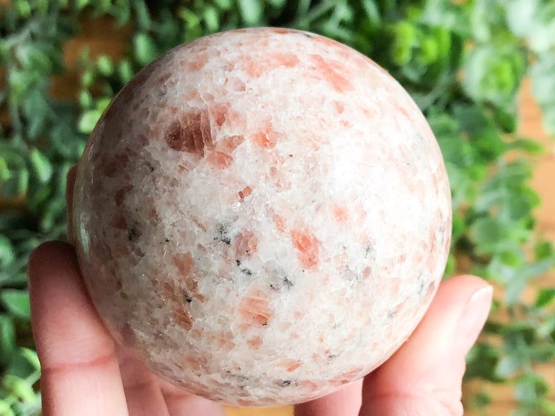 Sunstone Sphere 65mm - Sunstone Ball - Sacral Chakra - Sunstone Crystal - Crystal Grid - Meditation Stone