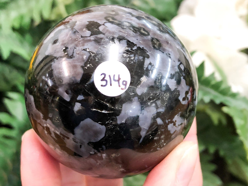 Indigo Gabbro Sphere 58mm - Gabbro Jasper Ball - Crystal Grid - Massage Stone - Reiki Stone - Altar Decor - Gabbro Stone