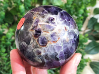 Amethyst Sphere with Inclusion 68mm - Amethyst Crystal Ball - Thrid Eye and Crown Chakra - Crystal Grid - Meditation Stone - Massage stone