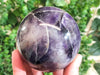 Amethyst Sphere with Inclusion 68mm - Amethyst Crystal Ball - Thrid Eye and Crown Chakra - Crystal Grid - Meditation Stone - Massage stone