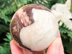 Rainbow Calcite Sphere 55mm - Anxiety Stone - Tricolor Calcite Ball - Healing Crystals - Healing Stones - Crystal Grid