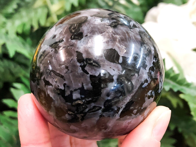 Indigo Gabbro Sphere 58mm - Gabbro Jasper Ball - Crystal Grid - Massage Stone - Reiki Stone - Altar Decor - Gabbro Stone