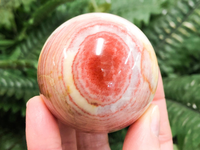 Rainbow Calcite Sphere 49mm - Anxiety Stone - Tricolor Calcite Ball - Healing Crystals - Healing Stones - Crystal Grid