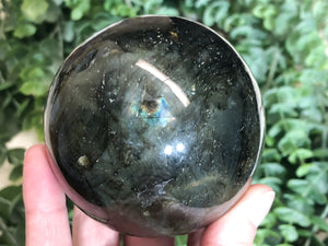 Labradorite Sphere 74mm - Crystal Sphere - Labradorite Gallet - Flashy Sphere - Crystal Grid - Massage Stones - Feldspar