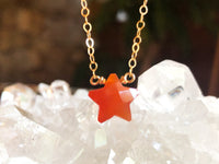 Dainty Carnelian Necklace - Sacral Chakra Necklace - Healing Necklace 