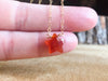 Dainty Carnelian Necklace - Sacral Chakra Necklace - Healing Necklace 