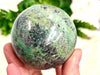 Ruby in Fuchsite Sphere 60mm - Crystal Ball - Massage Crystal - Crystal Grid - Meditation Space - Altar Decor - Worry Stone - EX