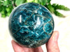 Blue Apatite Sphere 68mm EM - Apatite Crystal Ball Orb - Electric Blue Stones - Throat Chakra Stones