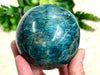 Blue Apatite Sphere 68mm EM - Apatite Crystal Ball Orb - Electric Blue Stones - Throat Chakra Stones