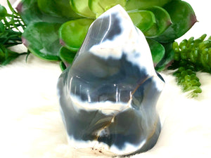 Large Orca Agate 114mm Flame FU - Forgiveness & Truth - Stones and Crystals - Chakra Balancing
