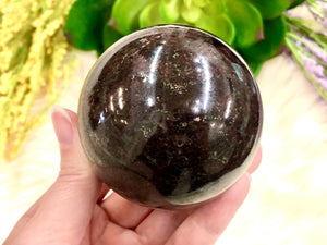 Garnet Sphere 65mm MG - Root Chakra Stone - Crystal Grid - Altar Decor - Meditation Stone - Massage Stone - Garnet Sphere - Garnet Ball