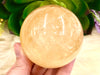 Honey Calcite Sphere 63mm MO - Yellow Calcite Ball  - Solar Plexus Chakra Stone - Healing Crystals - Crystal Grid - Altar Decor