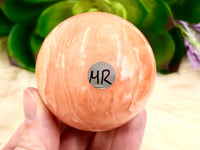 Orange Calcite Sphere 50mm MR- Orange Calcite Crystal Ball - Healing Crystals - Crystal Grid - Altar Decor - Sacral Chakra Stone