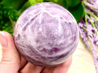 Lepidolite Sphere 58mm NC - Lepidolite Ball - Throat Chakra Stone - Healing Crystals - Crystal Grid -Altar Decor- Stones and Crystals