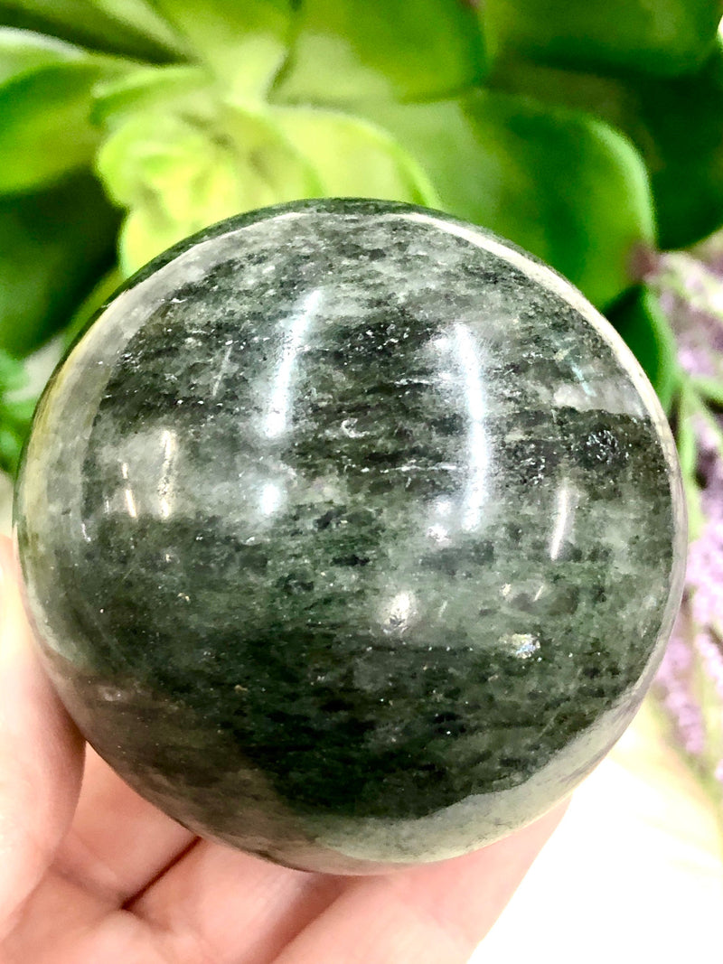 Green Quartz Crystal Sphere 62mm ND - Altar Decor -  Crystal Grid - Heart Chakra Crystal - Genuine Green Quartz - Reiki Stones