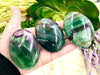 Large Rainbow Fluorite Palm Stone - Protection Stones - Chakra Cleansing Stone - Crystal Grid - Meditation Stone - Altar Decor - Reiki Stone