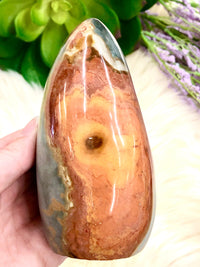 Polychrome Jasper Free Form 112mm MI- Desert Jasper -Savannah Jasper - Altar Decor - Self Standing - Crystal Grid - Root Chakra Stone