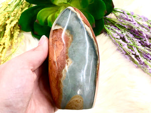Polychrome Jasper Free Form 112mm MI- Desert Jasper -Savannah Jasper - Altar Decor - Self Standing - Crystal Grid - Root Chakra Stone