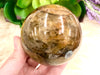 Yellow Hematoid Quartz Sphere 70mm MM - Golden Healer Crystal Ball - Crystal Grid - Solar Plexus Chakra - Meditation Stone - Altar Decor