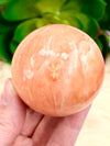 Orange Calcite Sphere 50mm MR- Orange Calcite Crystal Ball - Healing Crystals - Crystal Grid - Altar Decor - Sacral Chakra Stone