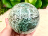 Moss Agate and Quartz Sphere 69mm MY- Crystal Ball - Heart Chakra- Crystal Grid - Meditation Space - Altar Decor - Reiki Crystal - Chakras