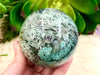 Moss Agate and Quartz Sphere 69mm MY- Crystal Ball - Heart Chakra- Crystal Grid - Meditation Space - Altar Decor - Reiki Crystal - Chakras
