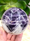 Amethyst Sphere 60mm PG  - Chevron Amethyst - Third Eye Crown Chakra - Amethyst Crystal - Crystal Grid - Meditation Stone - Dream Amethyst