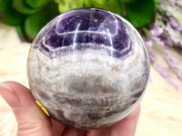 Amethyst Sphere 60mm PG  - Chevron Amethyst - Third Eye Crown Chakra - Amethyst Crystal - Crystal Grid - Meditation Stone - Dream Amethyst