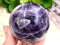 Amethyst Sphere 60mm PG  - Chevron Amethyst - Third Eye Crown Chakra - Amethyst Crystal - Crystal Grid - Meditation Stone - Dream Amethyst