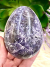 Lepidolite Egg with Smoky Inclusions 73mm PH - Crystals and Stones - Crystal Grid - Meditation Space - Altar Decor - Witchy Gifts