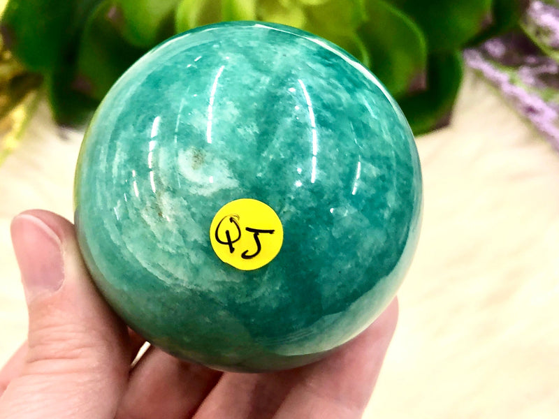 Amazonite Sphere 59mm QJ - Amazonite Crystal ball Specimen - Crystal Grid - Heart Chakra Stone - Meditation Stone - Altar Decor - Boho Decor