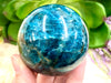 Blue Apatite Sphere 57mm MU - Blue Apatite Ball - Cleansing Stone - Manifestation Crystal - Third Eye Chakra - Throat Chakra - Crystal Grid