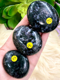 Indigo Gabbro Palmstones - Mystic Merlinite - Altar Decor - Crystal Grid - Crystal Healing - Stones and Crystals